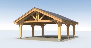 Carport sizes can vary upon customer's request and needs. Nb 53 Heavy Timber Carport 24 X 24 Ecohousemart