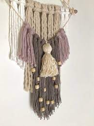Handmade Natural Fiber Wall Hanging By Gravelroadrevival On Etsy Yarn Wall Art Weaving Wall Hanging Macrame Wall Art