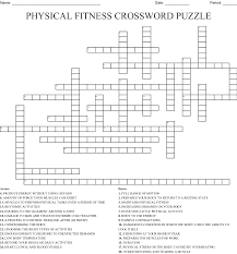 No registration needed to make free, professional looking crossword puzzles! Physical Fitness Crossword Puzzle Wordmint
