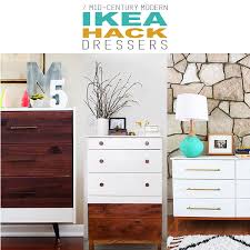 The bright orange on the top really gives it this rast hack is a bit different than others we've seen… this one has a lovely two tone effect, with black drawers and a rich brown top surface. 7 Mid Century Modern Ikea Dresser Makeovers The Cottage Market