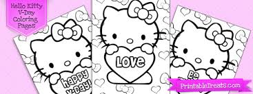 Valentine's day coloring pages for your little ones: Hello Kitty Valentines Coloring Pages Printable Treats Com