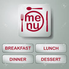 Breakfast lunch & dinner clipart. Metal Buttons With Text Menu Breakfast Lunch Dessert And Dinner Royalty Free Cliparts Vectors And Stock Illustration Image 27648134