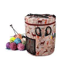 Jun 20, 2021 · the leather handles are a pretty accent to a bag, and they're also quite sturdy. Leking Diy Knitting Bag Portable Light Yarn Storage Bags Have Pockets For Crochet Hooks Tote Organizer Walmart Canada
