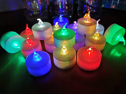 Amazon Com Lanker 24 Pack Led Tea Lights Candles 7 Color Changing Flameless Tealight Candle Long Lasting Battery Operated Fake Candles Decoration For Wedding Halloween And Christmas Multi Color 24pcs Home Improvement