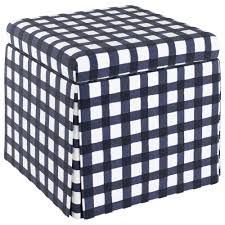 Shop for storage ottomans & storage footstools in ottomans. Skyline Furniture Storage Ottoman In Buffalo Gingham Blue Nebraska Furniture Mart