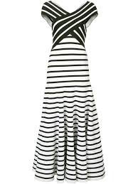 Black And White Striped Off The Shoulder Dress Carolina Herrera Knit Striped Off The Shoulder Dress In Black White Modesens Designer Cocktail Dress Dresses Carolina Herrera Dresses
