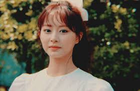 Chaeyoung is wearing the kayla top cotton white from rejina pyo. On A Writing Break Lulerains Twice More More Concept Film