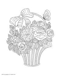 When it gets too hot to play outside, these summer printables of beaches, fish, flowers, and more will keep kids entertained. Roses In A Basket Coloring Page Coloring Pages Printable Com