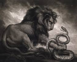 Lion vs snake who will win. Lion And Snake 1799 Painting By Samuel William Reynolds