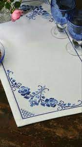chemin de table cross stitch rose cross stitch embroidery cross stitch art