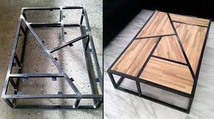 Diy industrial wooden coffee table. 50 Cheap Man Cave Ideas For Men Low Budget Interior Design Metal Furniture Steel Furniture Budget Interior Design