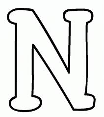 Big N Free Alphabet Coloring Pages Buyuk Harf Alfabe Harfleri Harfler