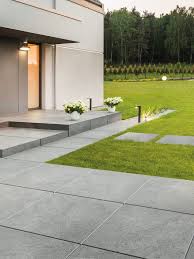 Verona Grey Slate Effect Outdoor Porcelain Paving Slabs 600x600 Pack Garden Slabs Patio Garden Design Outdoor Tile Patio