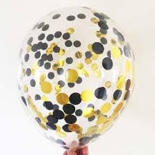 Black and gold confetti, glitter circle confetti, 50th birthday confetti, engagement confetti, black and gold party, 150ct. 12 Clear Balloon With Black Gold Confetti Balloons4you New Zealand Party Decoration Party Balloons Shop