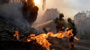 Winds churn California wildfires, keep aircraft from helping