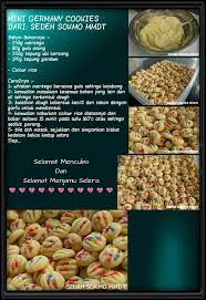 German cookies yang juga dipanggil biskut kentang kerana menggunakan tepung kentang sebagai bahan utama. Mini German Cookies Cookie Recipes Biscuit Recipe Cookie Cake Recipe