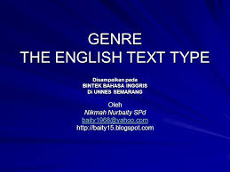 Bab.la is not responsible for their content. Genre The English Text Type Ppt Download