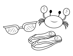 This under the sea coloring sheet is sure to be a hit with your preschooler. Printable Beach Items Coloring Page