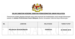 Permohonan jawatan kosong di suruhanjaya perkhidmatan awam (spa) telahpun dibuka kep. Jawatan Kosong Terkini Suruhanjaya Perkhidmatan Awam Malaysia Spa Malaysia 3 Kerja Kosong Kerajaan