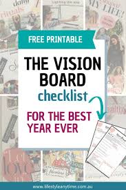 See etsy orders section to download after purchase. The Vision Board Checklist You Need To Create Your Best Year Ever Lifestyle Anytime