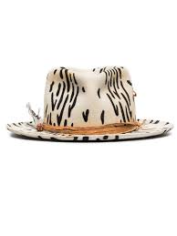 Nick Fouquet Zeal Zebra Print Wool Felt Hat Farfetch Felt Hat Hats Hats Vintage