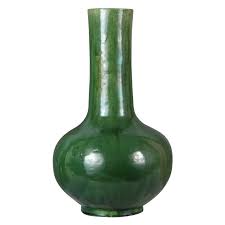 | nordic ceramic art vase marble pattern gold silver tabletop green plant flower. Large Chinese Monochrome Green Glazed Pottery Vase 18th Century Classic Tradition Ruby Lane