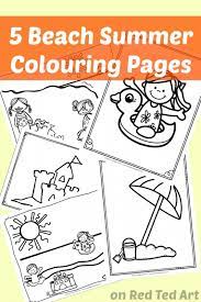 Free and easy beach coloring printables. 5 Free Beach Coloring Pages For Preschool Red Ted Art