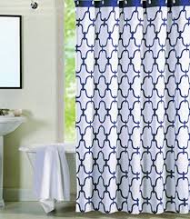 Amazon Com Max Studio Home 100 Percent Cotton Shower Curtain Moroccan Tile Quatrefoil Navy Blue White Lat Max Studio Home Cotton Shower Curtain Moroccan Tile