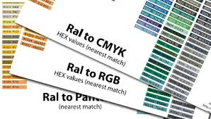 Ral Colour Conversion Chart And Swatch For Illustrator And