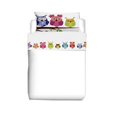 Realizzate in tessuto leggero ideale per. Lenzuolo Piu Federa Per Letto Una Piazza E Mezza 180x280 Gufi In A Row Parure Letto Singola Puro Cotone Di Alta Qualita 100 Polo Ovest Stilcasa Net Lenzuola Con Federe