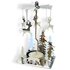 Banberry Designs Spinning Metal Candle Holder Reindeer Charms Spin Around When Candle Is Burning Christmas Trees Scandinavian Design Rotary Candle Holder Christmas Candle Holder Buy Online In Jamaica At Desertcart