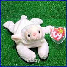 Rare 1996 Retired Fleece The Sheep Lamb Ty Beanie Baby Plush Toy With Errors New Ty Beanie Babies Rare