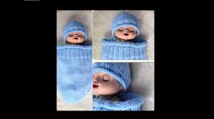 What are the dimensions of a crochet baby blanket? Knitted Baby Cocoon Hat Set Pattern 132 By Thepatternfamily Youtube