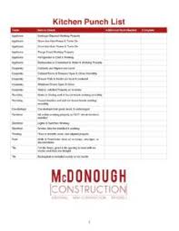 Check spelling or type a new query. Kitchen Punch List Mcdonough Construction