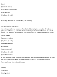 The person who is writing such a letter should get in touch with the lawyer concerned to draft this kind of a letter and present it before the court. Sample Change Of Address Letter To Court With Template