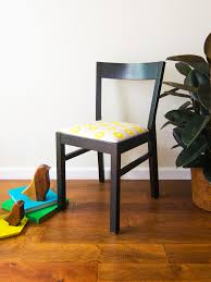 First, remove the piece you're upholstering—by flipping over a chair and unscrewing and removing the seat, for instance. Diy Upholstered Dining Room Chairs Sarah Hearts