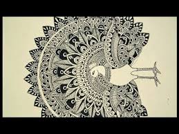 Pen drawing stock vectors, clipart and illustrations. A Beautiful Drawing Of Dancing Peacock Using Black Gel Pen Mandala Art Youtube