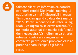 Majoritatea clientilor nu beneficiaza de un astfel de sim. Digi Mobile Roaming