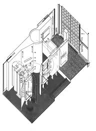 Chareau Pierre Maison De Verre Architecture Drawing Diagram Architecture Axonometric Drawing