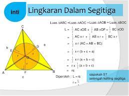 Lingkaran o adalah lingkaran dalam dari segitiga abc. Panjang Jari Jari Lingkaran Dalam Segitiga
