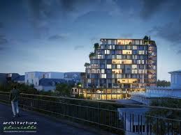 Horizons Bois Un Immeuble En Bois De 12 Etages A Rennes Immeuble Maison Bois Maison 3d
