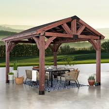 This gazebo looks like a scene out of paradise. How To Build Your Own Wooden Gazebo 10 Amazing Projects