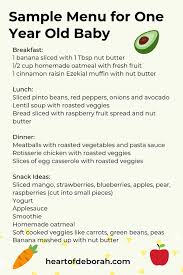 Sample Menu For One Year Old What Your Child Should Eat At Each Meal In 2020 One Year Old Meal Plan One Year Old Foods 1 Year Old Meals