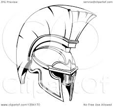 Thingiverse is a universe of things. Clipart Of A Black And White Lineart Spartan Or Trojan Helmet Royalty Free Vector Illustration By Atstockillustration 1394170