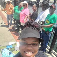 Today the Singles Ministry met up to enjoy some good ole fellowship and  fishing 🎣. To be honest we thought the ladies would have a little trouble  with hooks, lines, and sinkers-