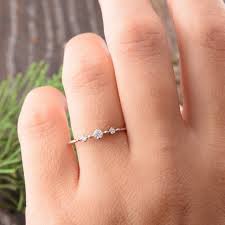 5 out of 5 stars. 14k Solid White Gold Delicate Promise Ring For Her Small Dainty Womens Promise Ring Womens 3 Stone Gold Engagement Ring Simple Gold Ring In 2020 Cute Promise Rings Dainty Engagement Rings