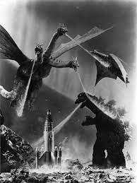 king ghidorah rodan and godzilla in ghidorah the three headed monster 1964 kill all monsters ゴジラ godzilla ゴジラ キングギドラ