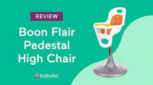 The sturdy pedestal base gives flair standard a unique form that is easy to clean and that slides smoothly under tables. Boon Flair Pedestal High Chair Review Babylist Youtube