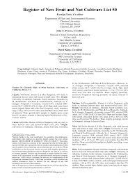 Maybe you would like to learn more about one of these? Pdf Register Of New Fruit And Nut Cultivars List 50