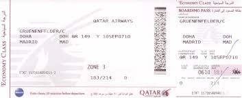 20160910 071000 Doha Qatar To Madrid Spain Qatarairways Boardingpass Qatar Airways Boarding Pass Doha
